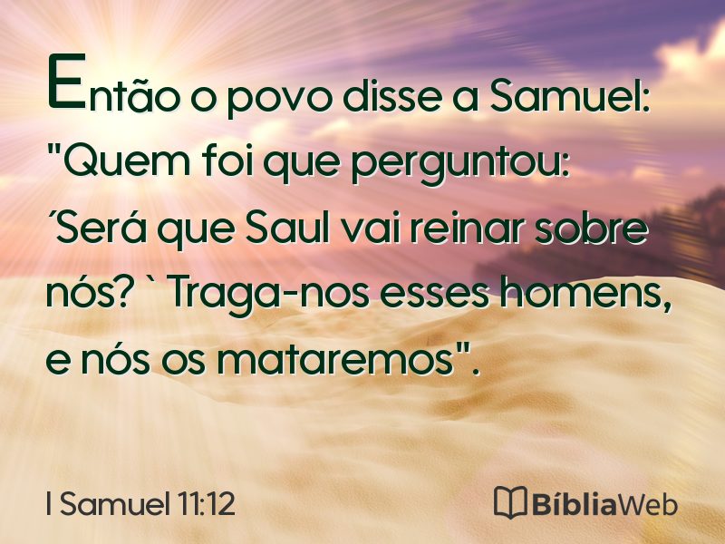 I Samuel 11:12 em imagem para compartilhar
