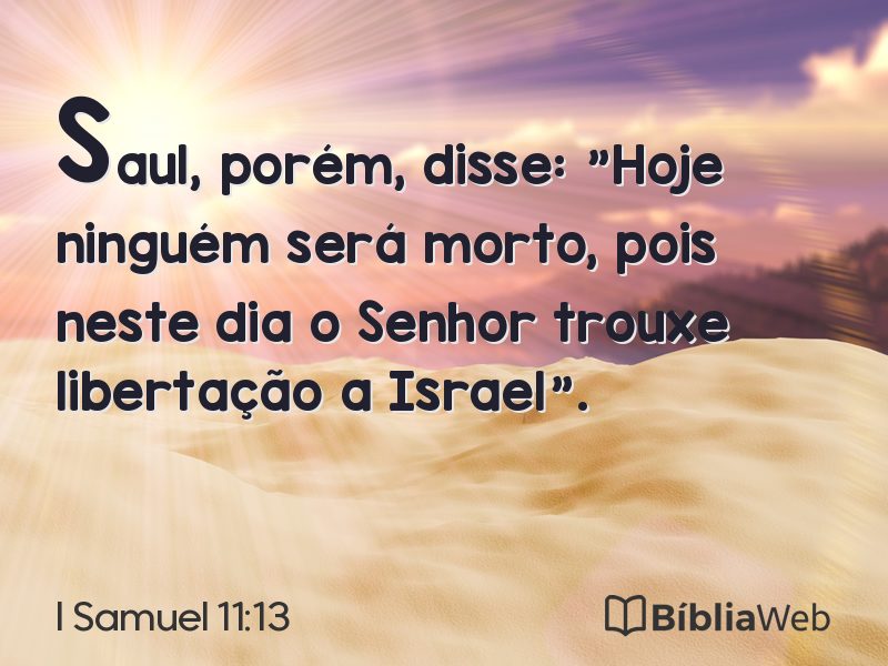 I Samuel 11:13 em imagem para compartilhar