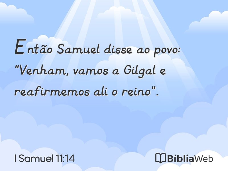I Samuel 11:14 em imagem para compartilhar