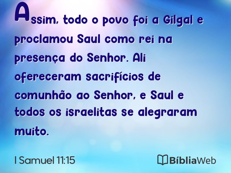 I Samuel 11:15 em imagem para compartilhar