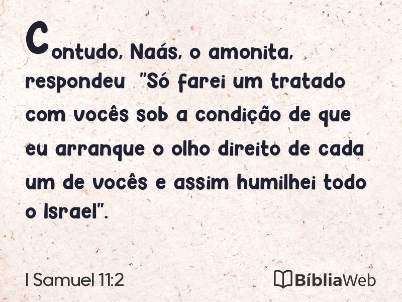 I Samuel 11:2 em imagem para compartilhar