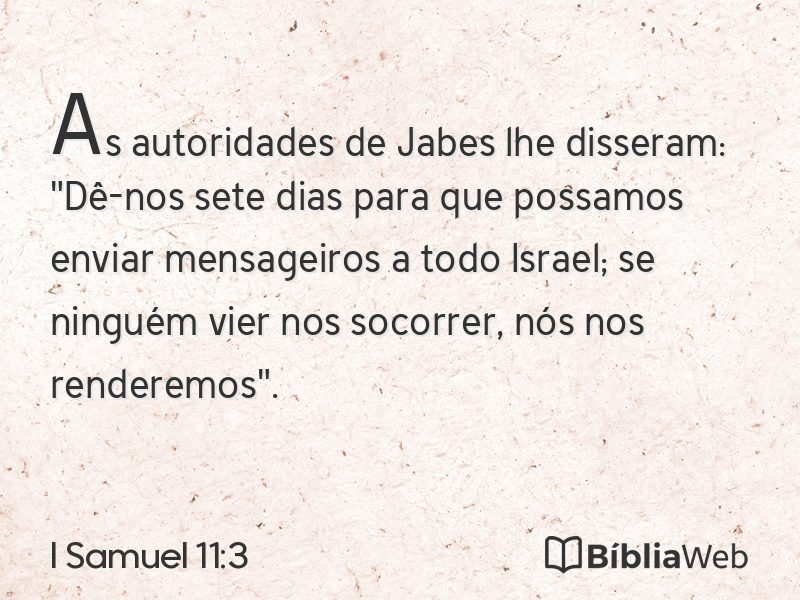 I Samuel 11:3 em imagem para compartilhar