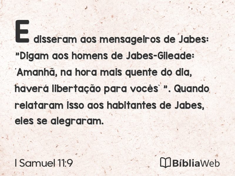 I Samuel 11:9 em imagem para compartilhar