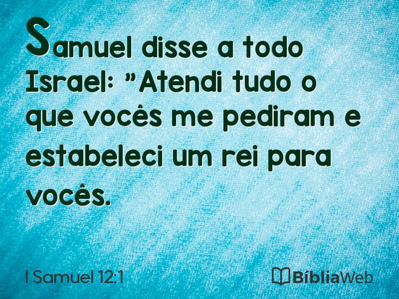 I Samuel 12:1 em imagem para compartilhar