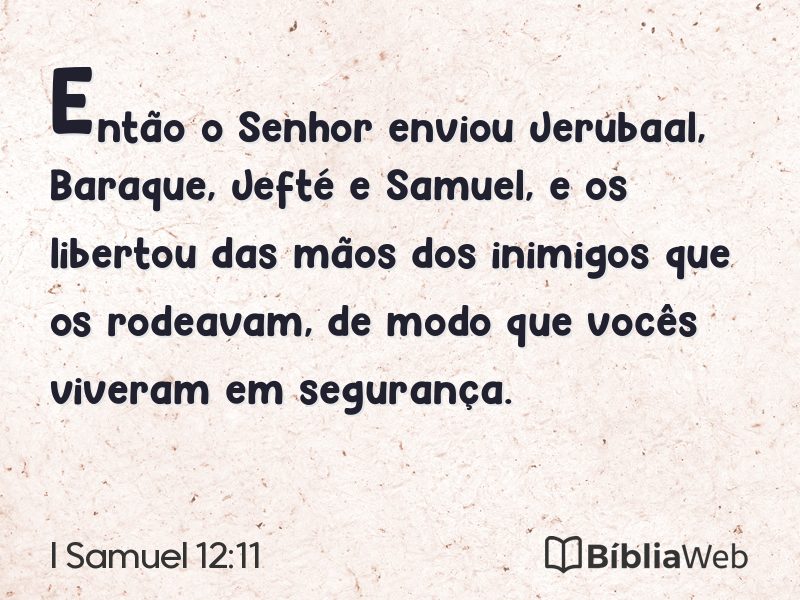 I Samuel 12:11 em imagem para compartilhar