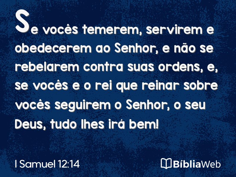 I Samuel 12:14 em imagem para compartilhar