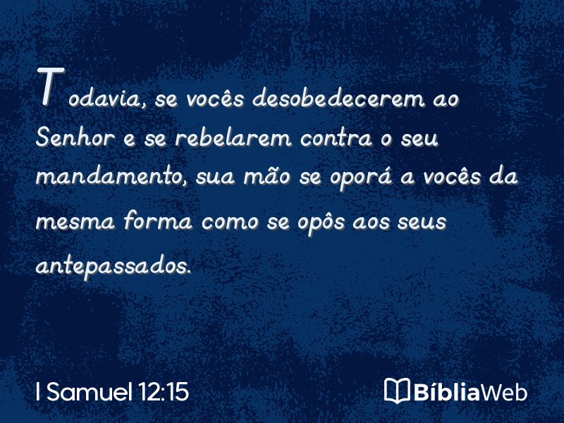 I Samuel 12:15 em imagem para compartilhar