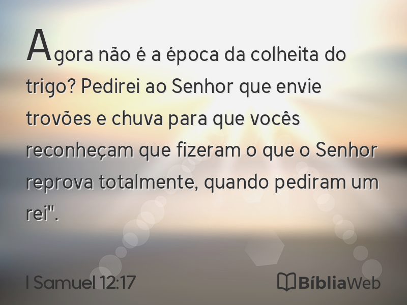 I Samuel 12:17 em imagem para compartilhar