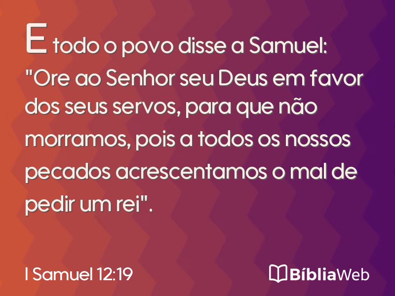 I Samuel 12:19 em imagem para compartilhar