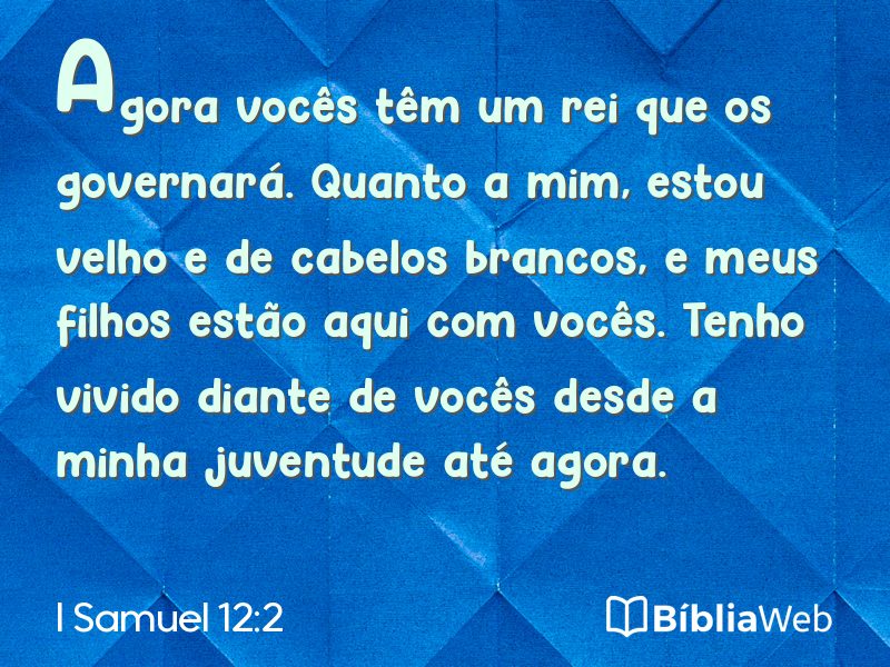 I Samuel 12:2 em imagem para compartilhar