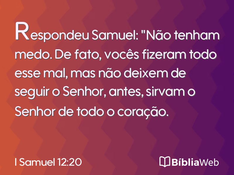I Samuel 12:20 em imagem para compartilhar