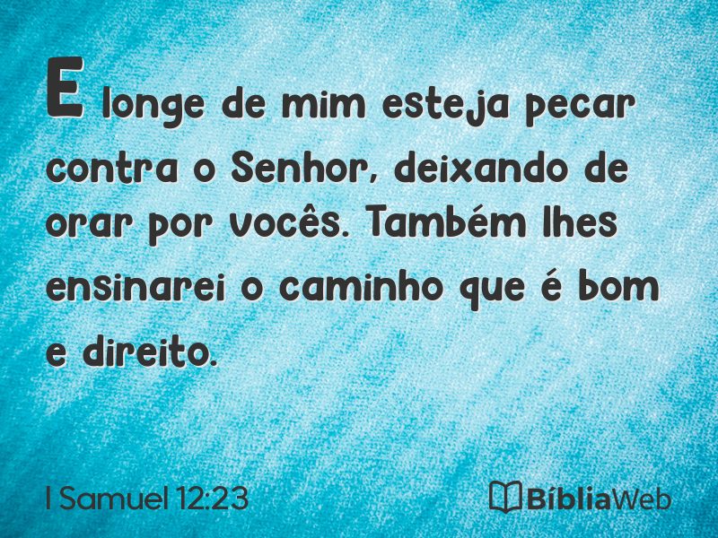 I Samuel 12:23 em imagem para compartilhar