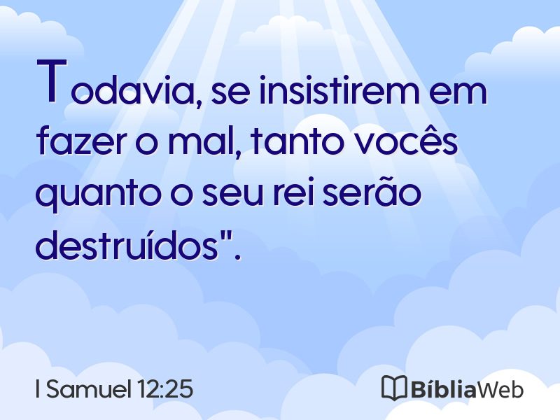 I Samuel 12:25 em imagem para compartilhar