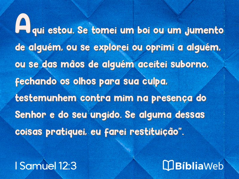 I Samuel 12:3 em imagem para compartilhar