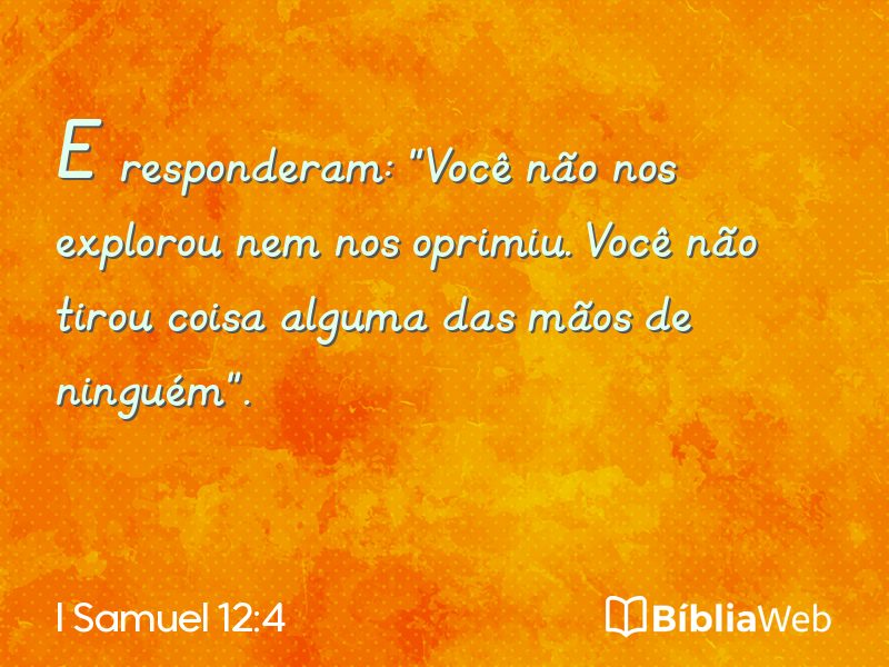 I Samuel 12:4 em imagem para compartilhar