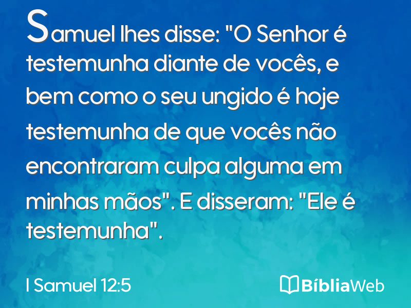 I Samuel 12:5 em imagem para compartilhar