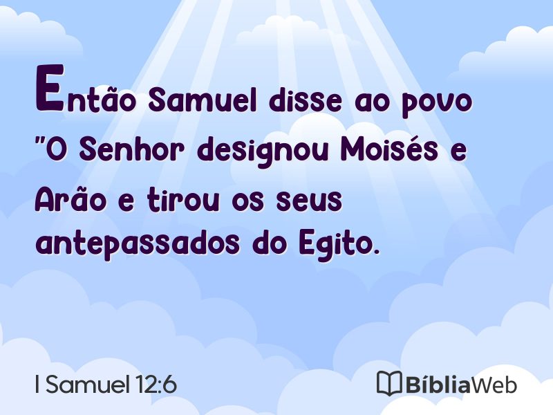 I Samuel 12:6 em imagem para compartilhar