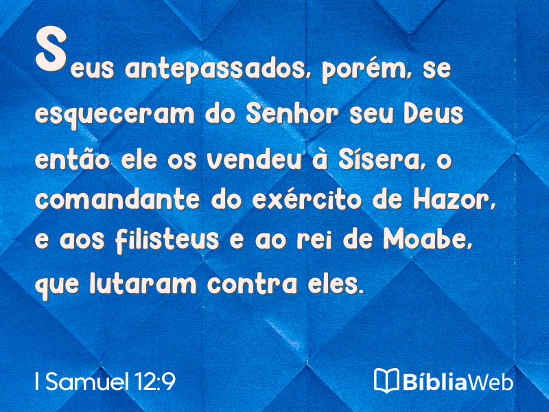 I Samuel 12:9 em imagem para compartilhar