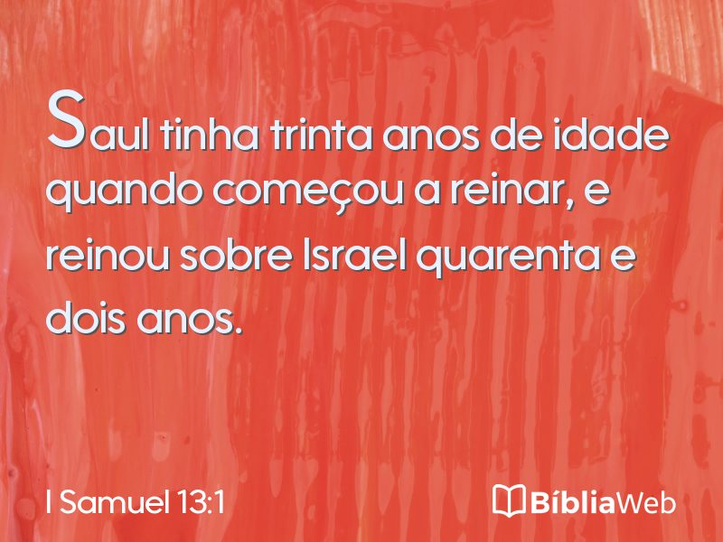 I Samuel 13:1 em imagem para compartilhar
