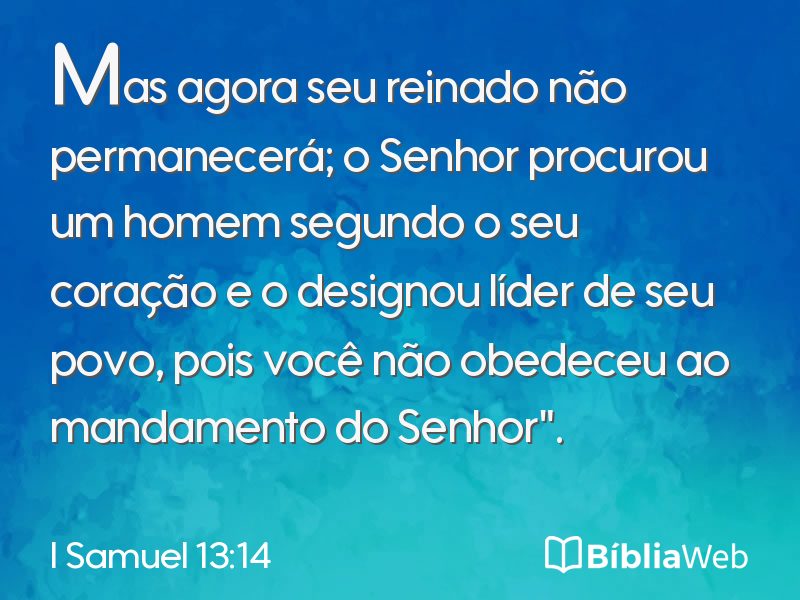 I Samuel 13:14 em imagem para compartilhar