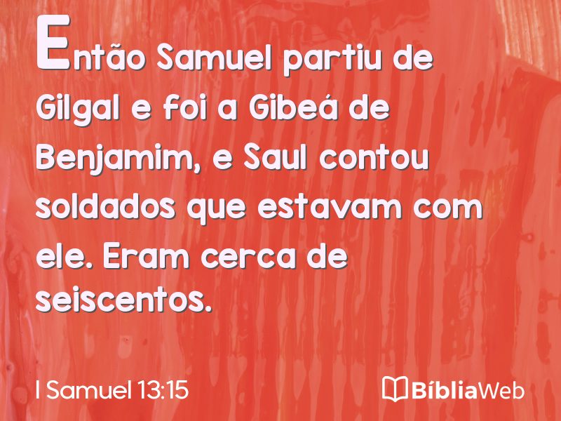 I Samuel 13:15 em imagem para compartilhar