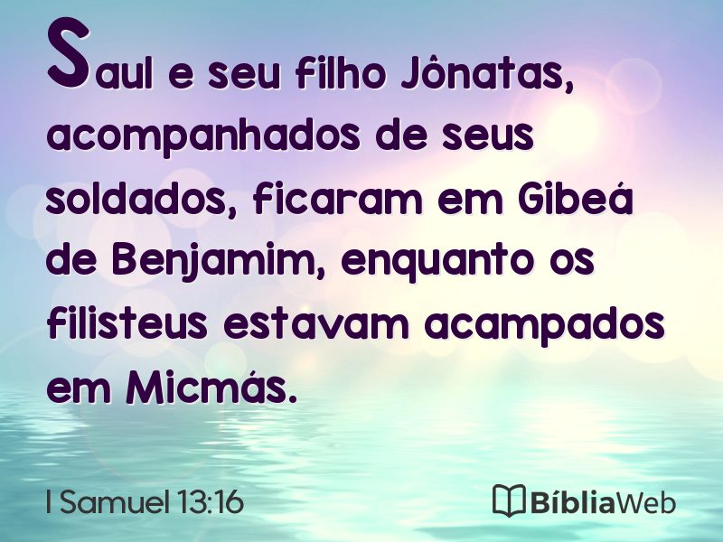I Samuel 13:16 em imagem para compartilhar