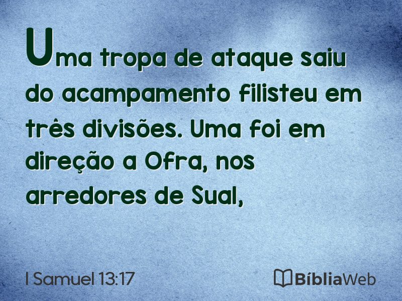 I Samuel 13:17 em imagem para compartilhar