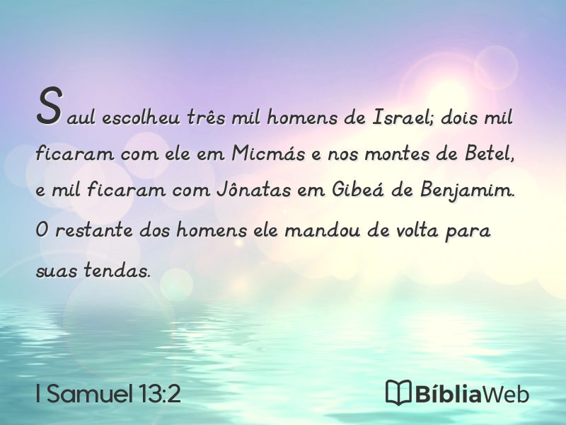 I Samuel 13:2 em imagem para compartilhar