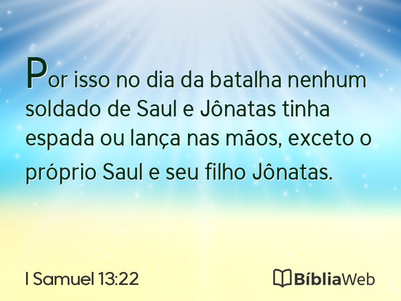 I Samuel 13:22 em imagem para compartilhar