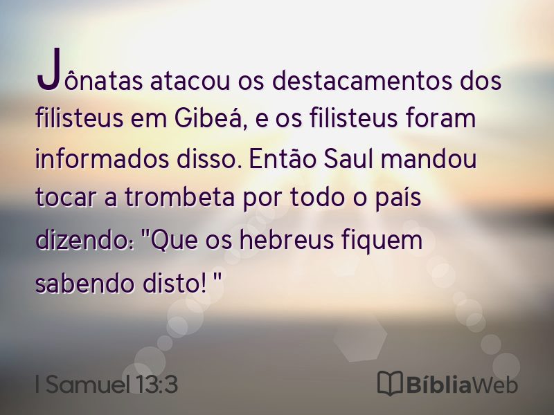 I Samuel 13:3 em imagem para compartilhar