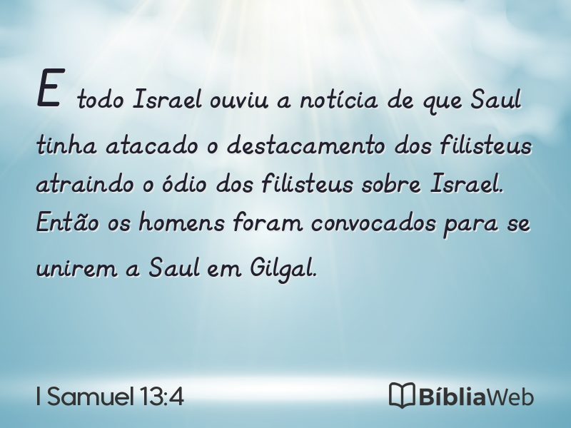 I Samuel 13:4 em imagem para compartilhar