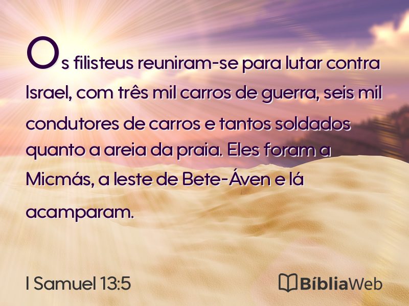I Samuel 13:5 em imagem para compartilhar