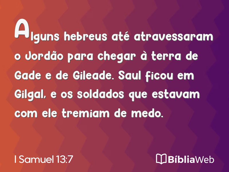I Samuel 13:7 em imagem para compartilhar