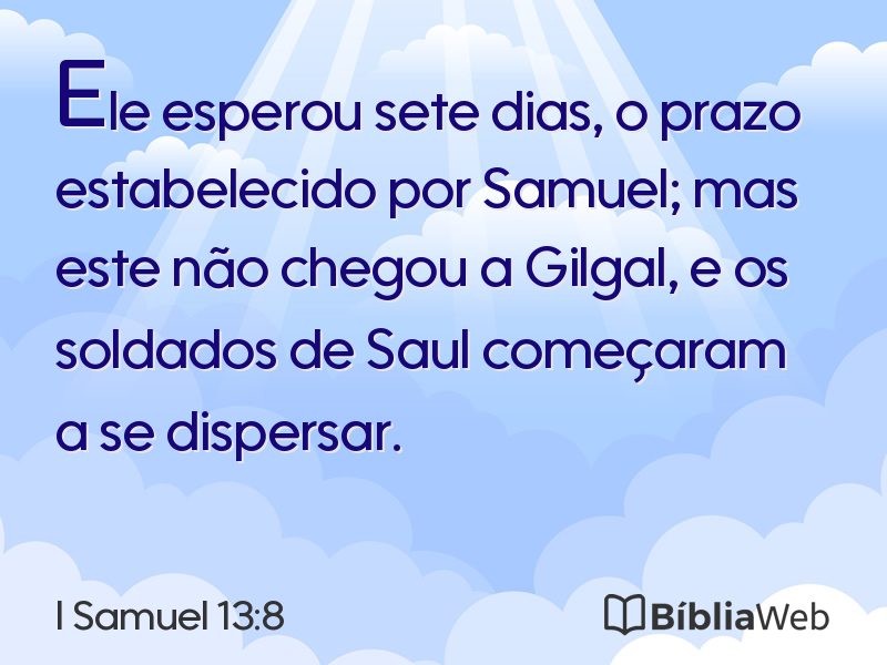 I Samuel 13:8 em imagem para compartilhar