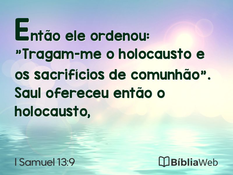 I Samuel 13:9 em imagem para compartilhar