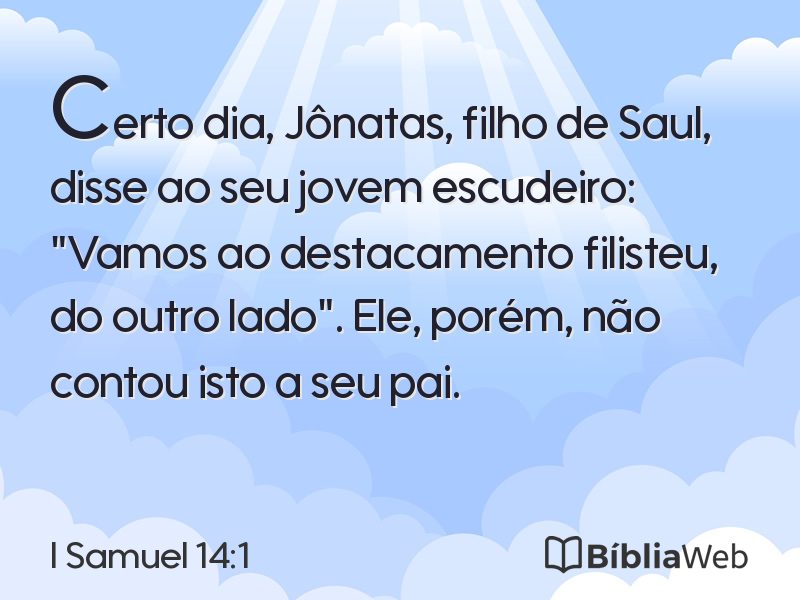 I Samuel 14:1 em imagem para compartilhar