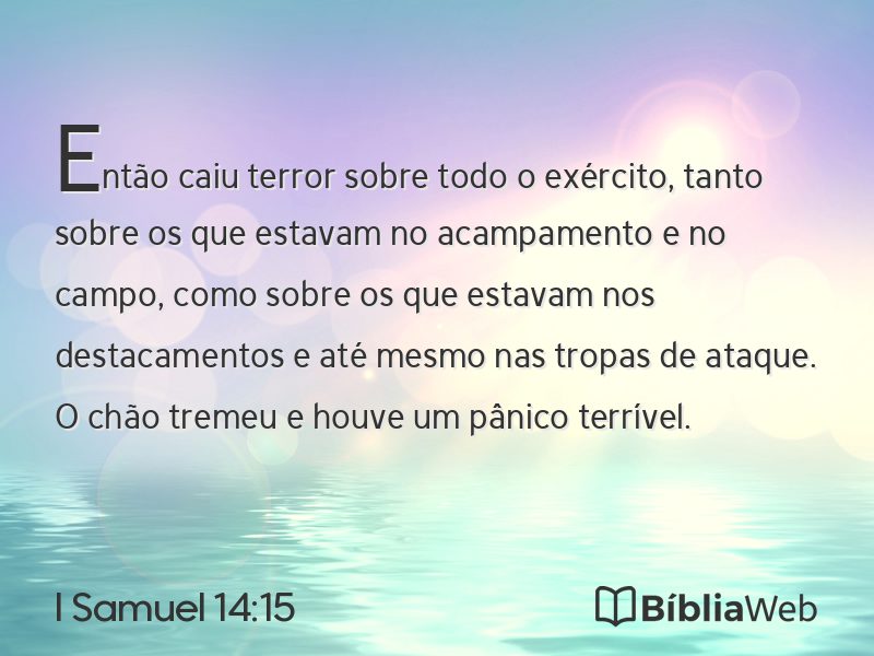 I Samuel 14:15 em imagem para compartilhar