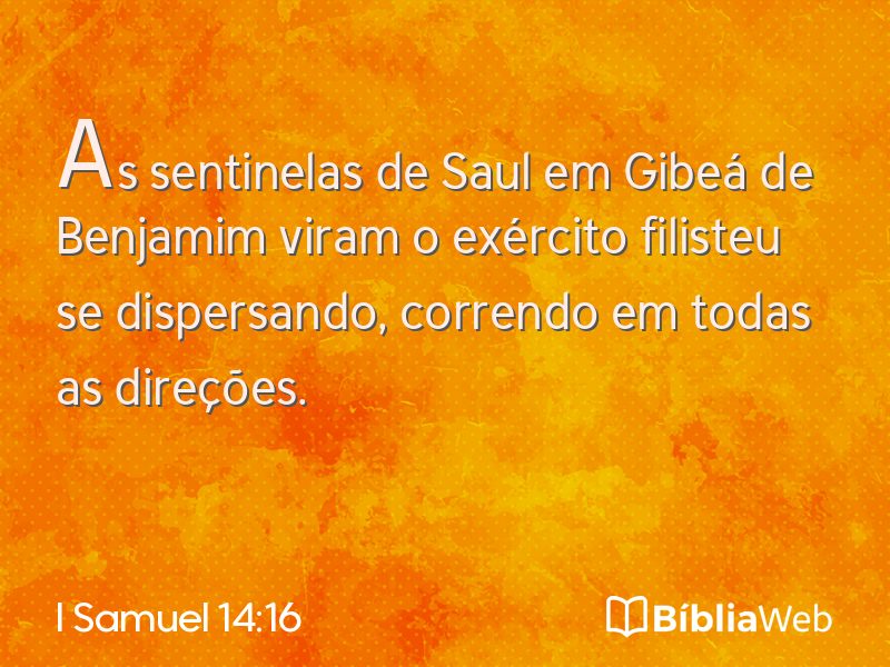 I Samuel 14:16 em imagem para compartilhar