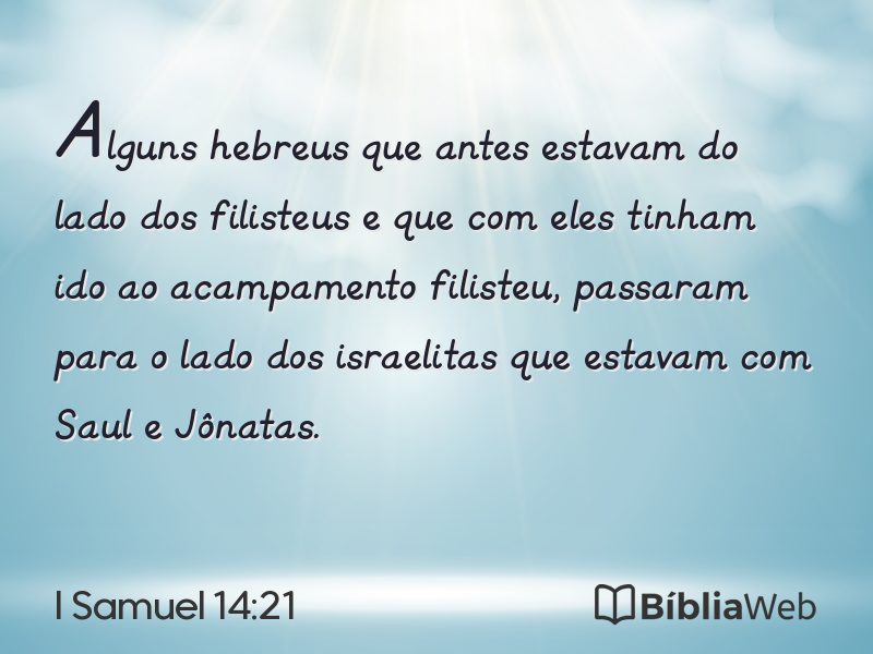 I Samuel 14:21 em imagem para compartilhar