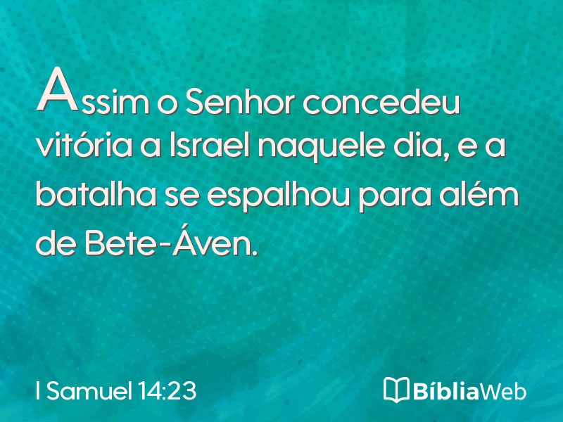 I Samuel 14:23 em imagem para compartilhar