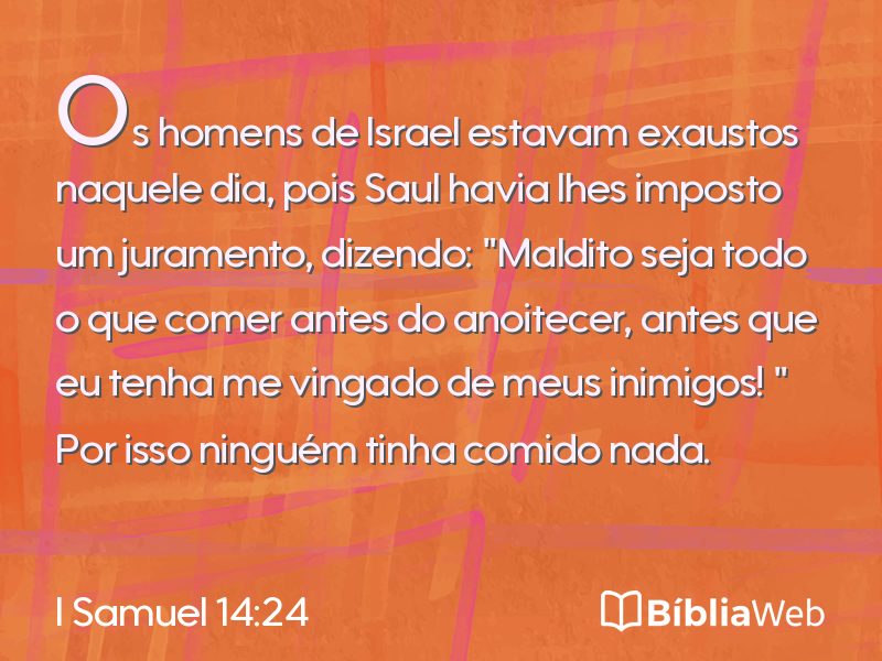 I Samuel 14:24 em imagem para compartilhar