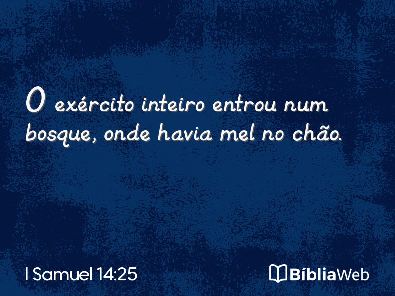 I Samuel 14:25 em imagem para compartilhar