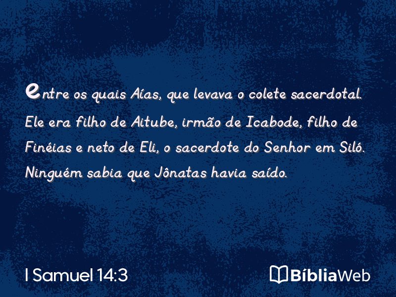 I Samuel 14:3 em imagem para compartilhar