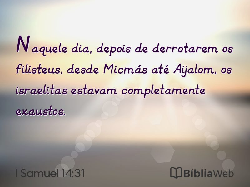 I Samuel 14:31 em imagem para compartilhar