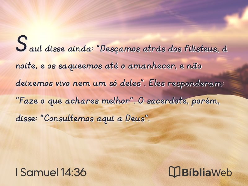 I Samuel 14:36 em imagem para compartilhar