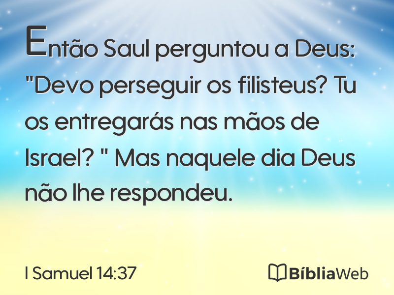 I Samuel 14:37 em imagem para compartilhar