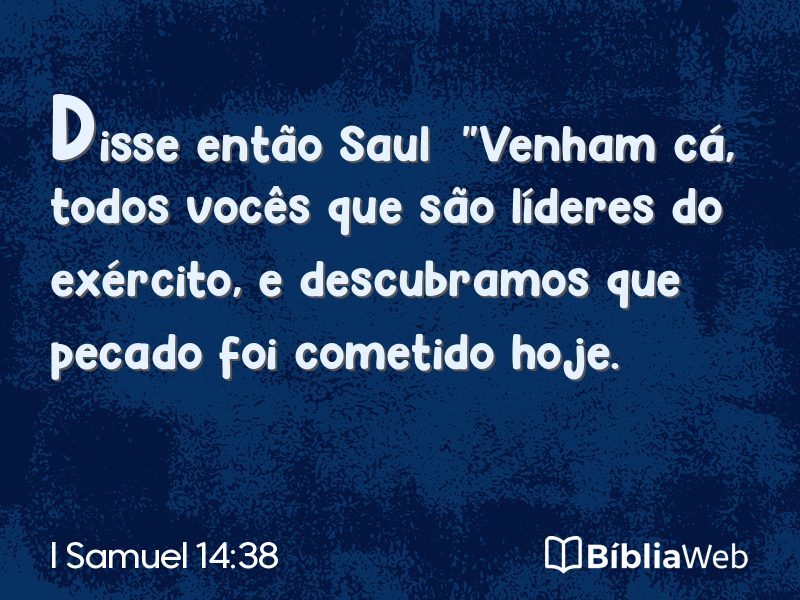 I Samuel 14:38 em imagem para compartilhar