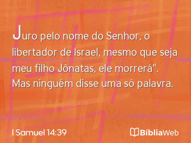 I Samuel 14:39 em imagem para compartilhar