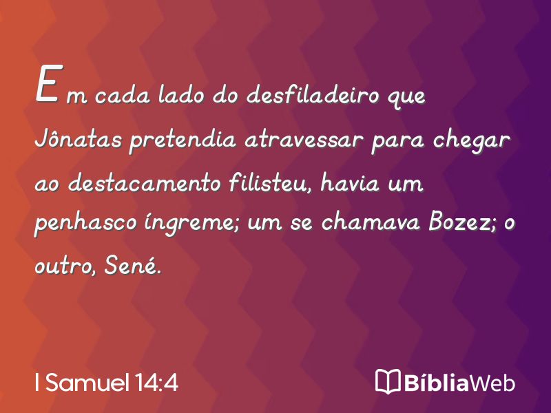 I Samuel 14:4 em imagem para compartilhar