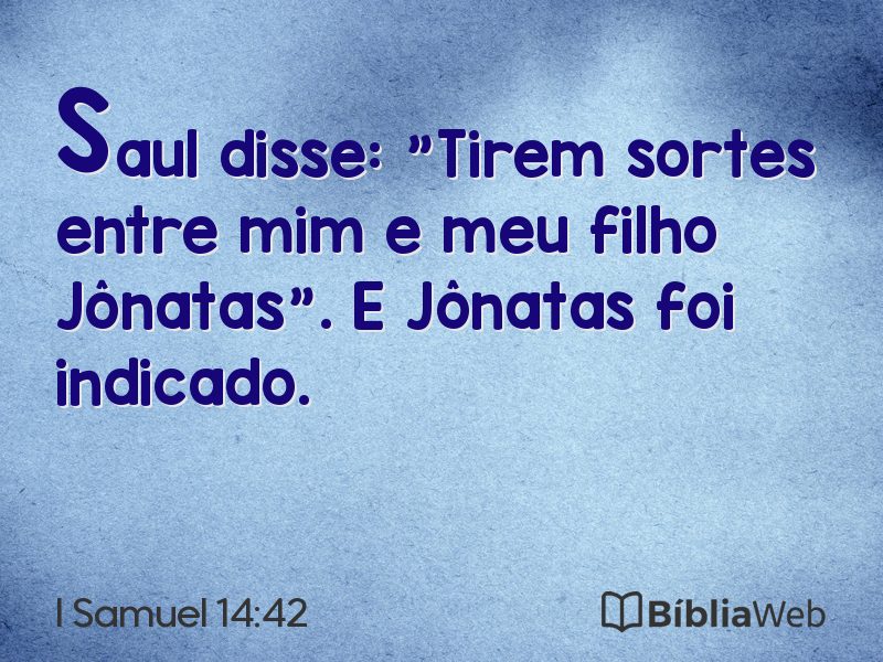 I Samuel 14:42 em imagem para compartilhar